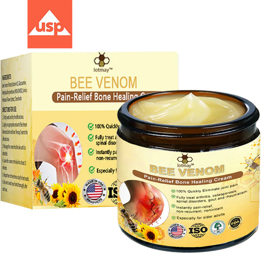 ✅Official Store: lotmay™ Bee-Venom Pain-Relief Bone Healing Cream👨‍⚕️USA Osteopathic Medical Association （AAOS）Approved(Reducing joint swelling, pain, stiffness, redness, warmth, soreness, and joint fatigue)