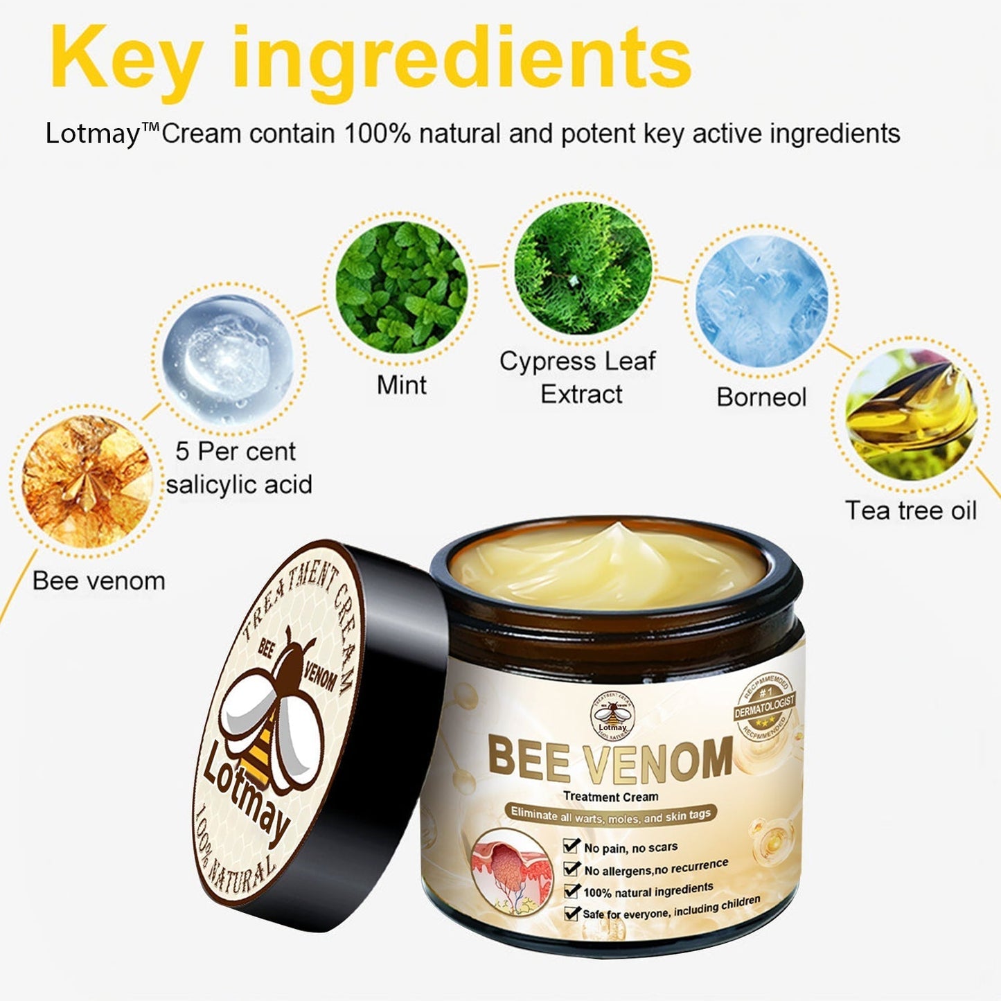 Lotmay™ Bee Venom Skin Treatment Cream（👨‍⚕️AAD Recommended）